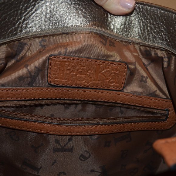 Treska Silver & Brown Studded Shoulder Bag - NWOT - Picture 15 of 16